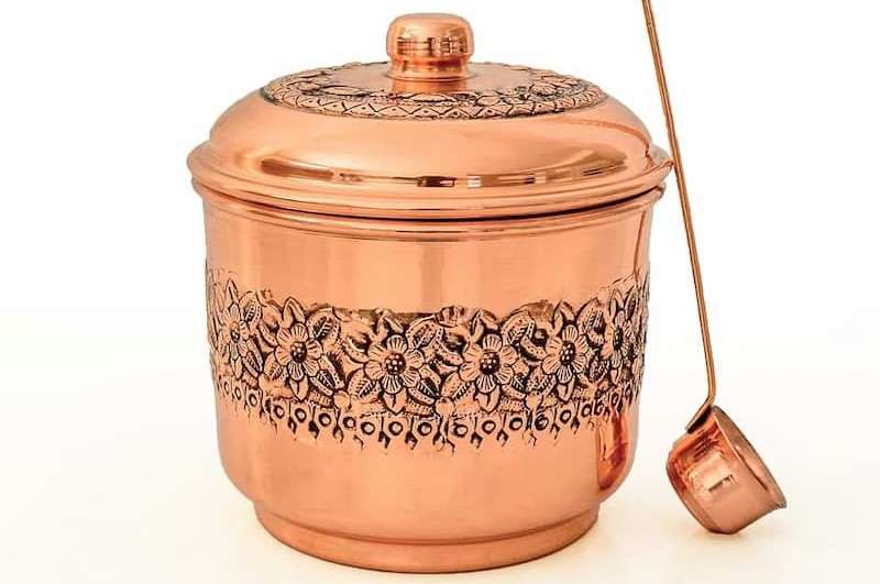 قندان مسی قلم کاری با جلوه هنری و فاخر